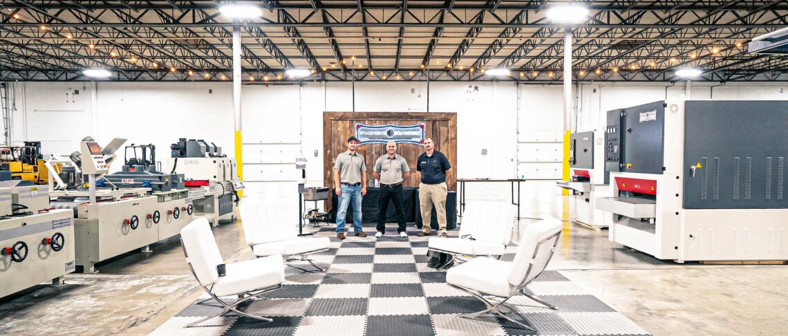 Industrial Woodworking Machinery at Trade show